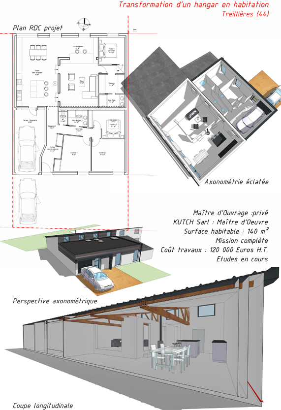 Transformation hangar en habitation  Treillires