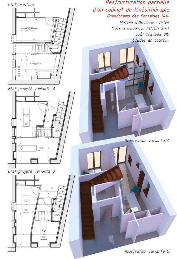 Restructuration cabinet de kinsithrapie  Grandchamp des Fontaines